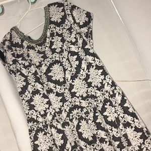 Black and White Short Dress